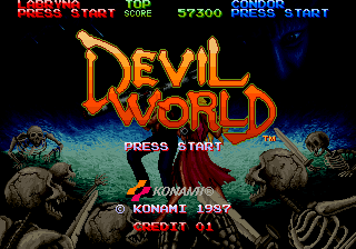 Devil World Title Screen